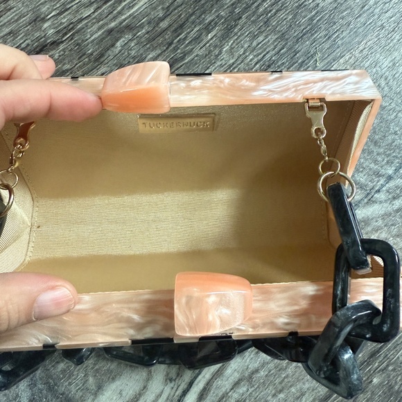 NWOT TUCKERNUCK Pink Leopard Clutch / Shoulder Bag - Picture 4 of 6